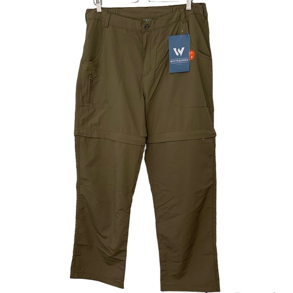 White Sierra Zip Off Convertible Pants NWT - Picture 1 of 10